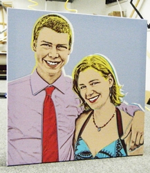 Warhol style couple-Canvas Gallery Wrapped